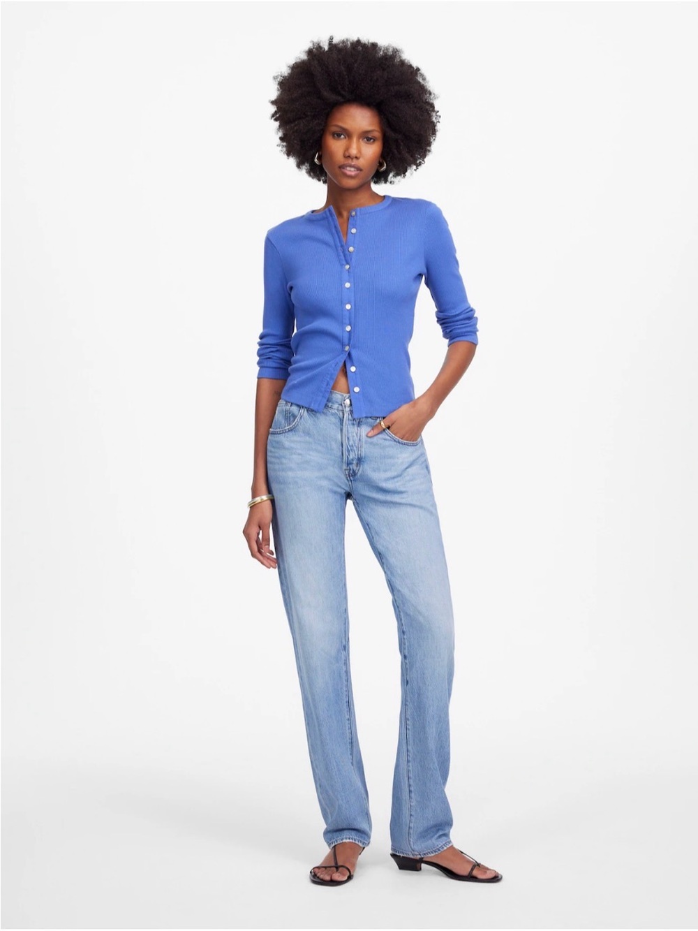 Madewell The Dean Easy Straight Jean in Northridge Wash Size 32 NWT
